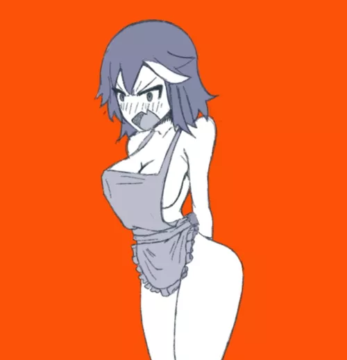 Ryuko in apron by me @sloppyj37