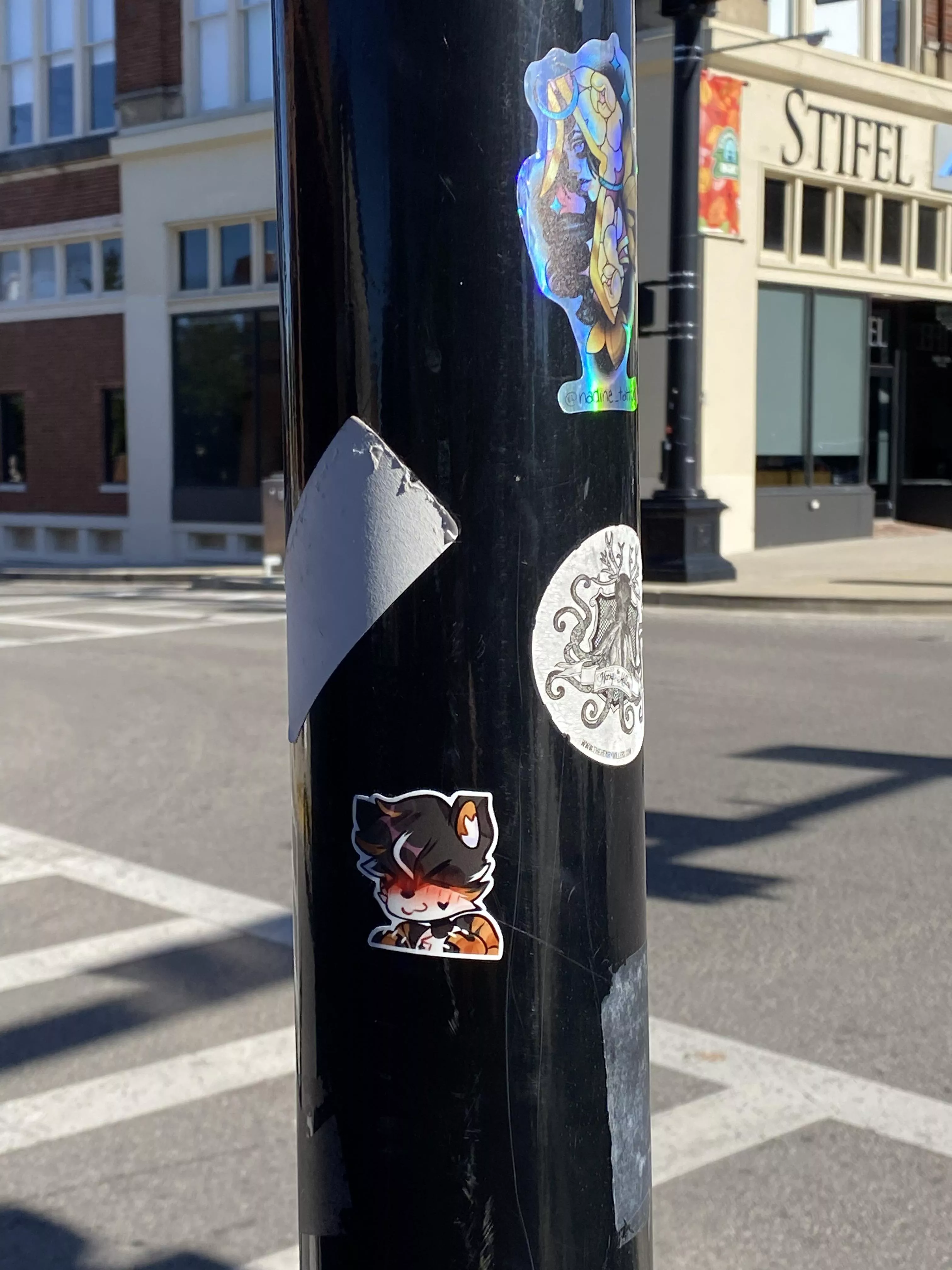 Spotted a furry sticker near Western Kentucky University in Bowling Green KY!