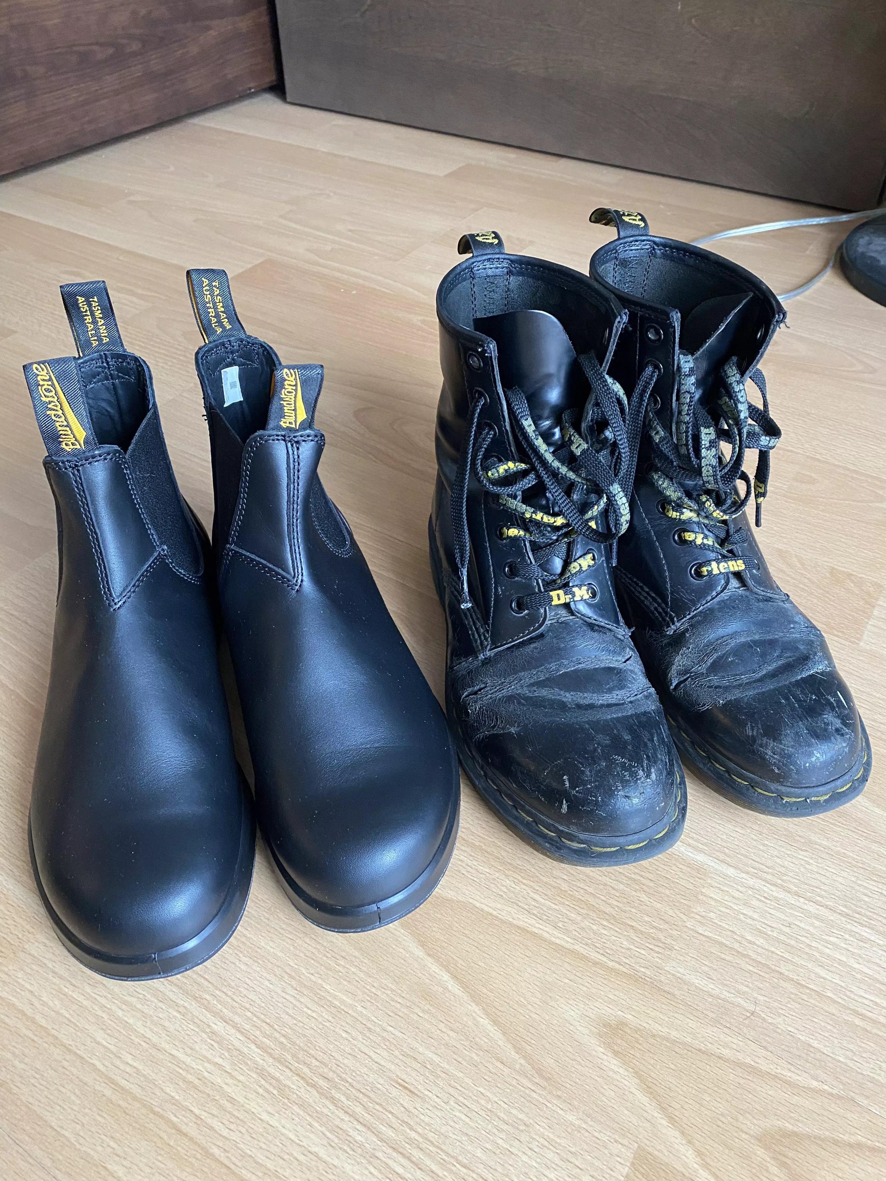 Time to retire the Docs, opted for Blundstones with Vibram sole