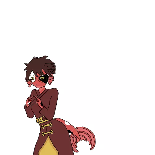 Used Sayori's pose as a base to draw my fursona