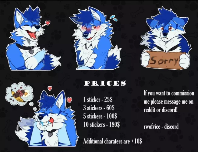 I'm open for sticker commissions again!