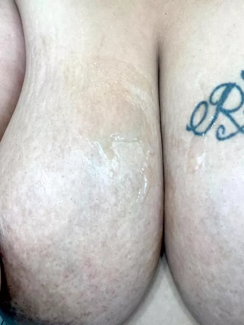 Love when he cums on my titties