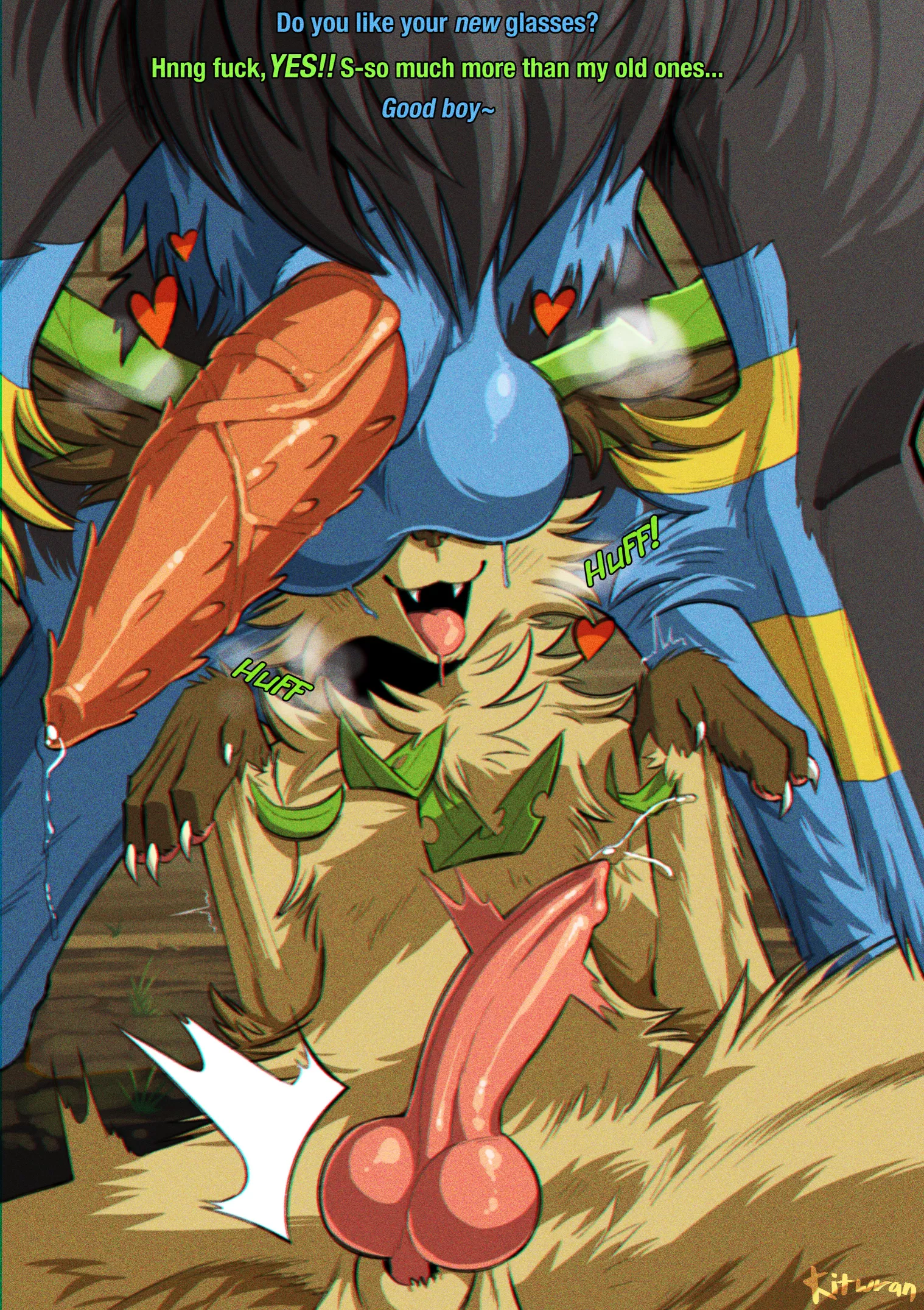 Luxray and Leafeon ;3 [MM] (Kitwran)