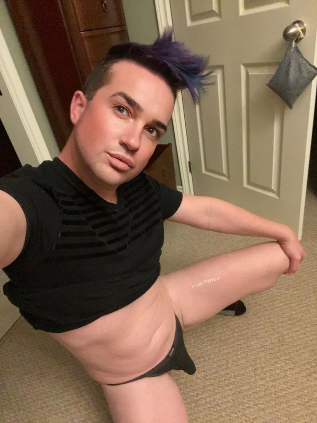 (NSFW) I think my thong works well with my tee-shirt. What you think?