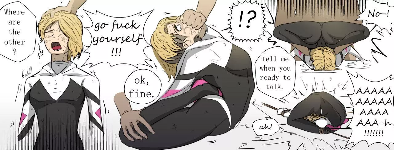Spider Gwen being tortured
