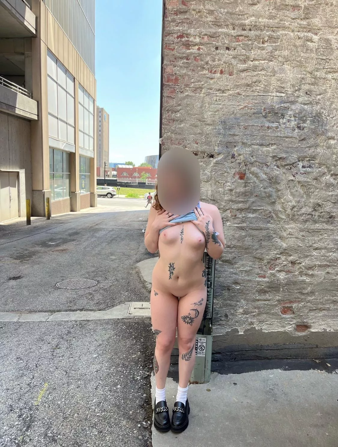 teasing you between buildings