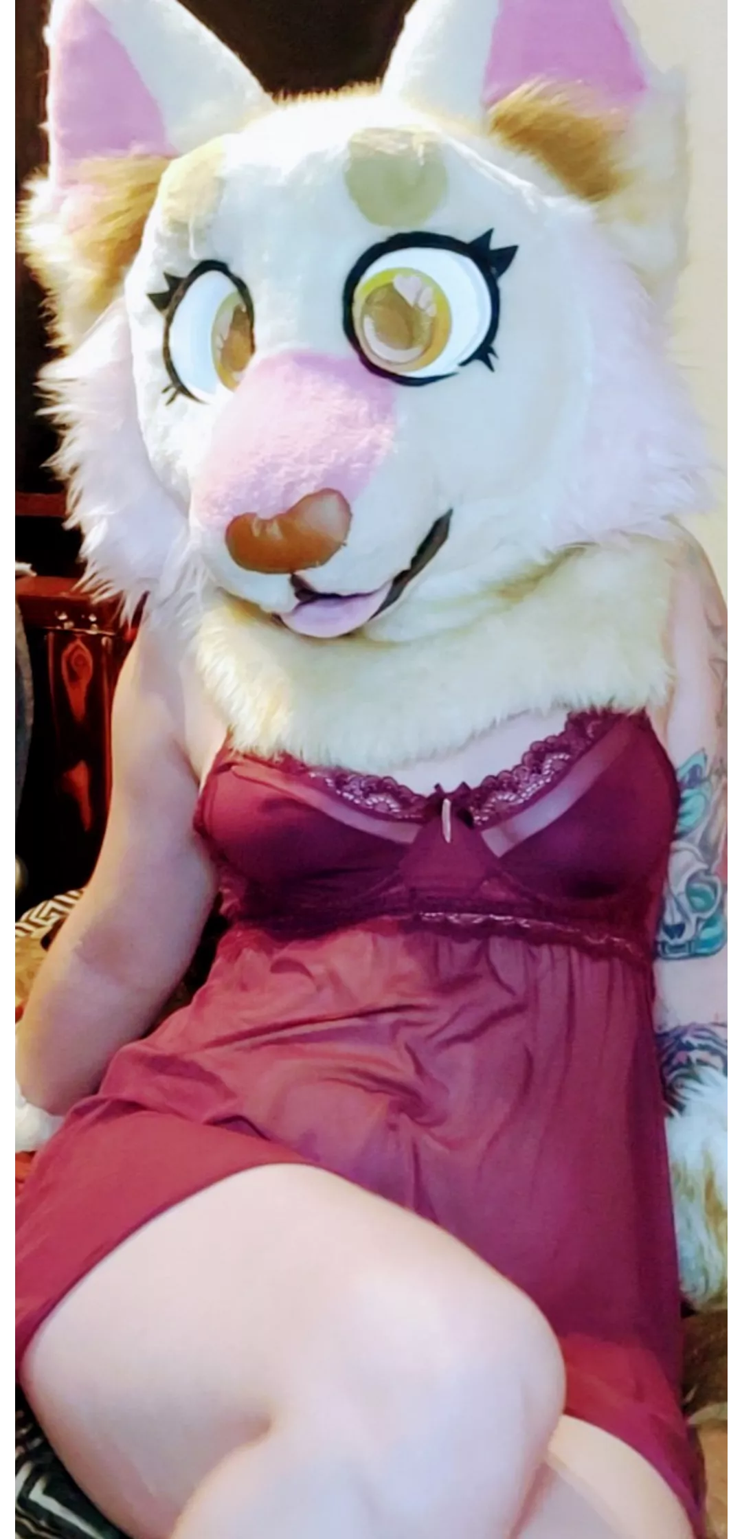 Little lynx in lingerie!