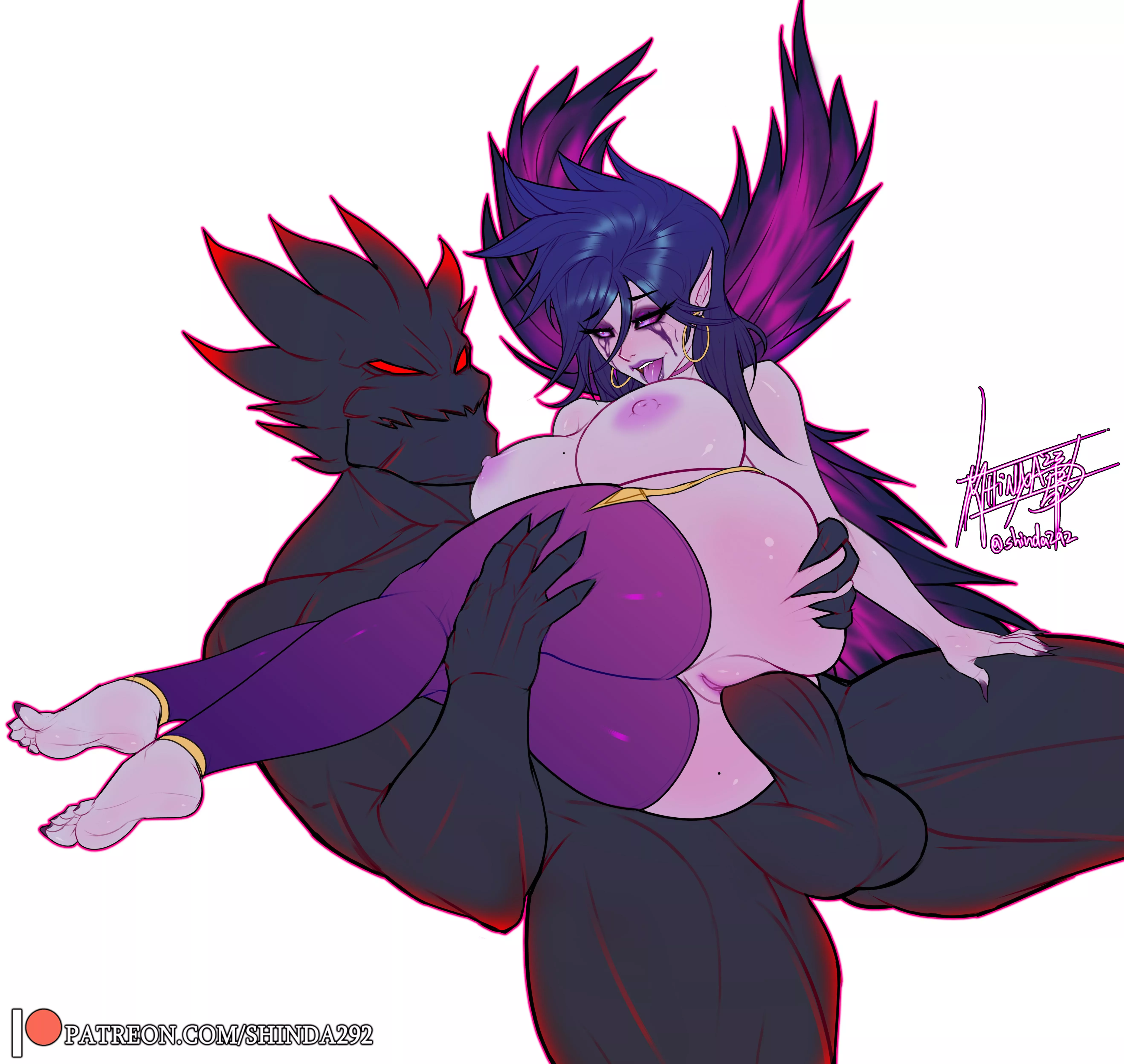 [OC] Morgana in Stockings getting her fat Gothussy Plapped (Shinda292)