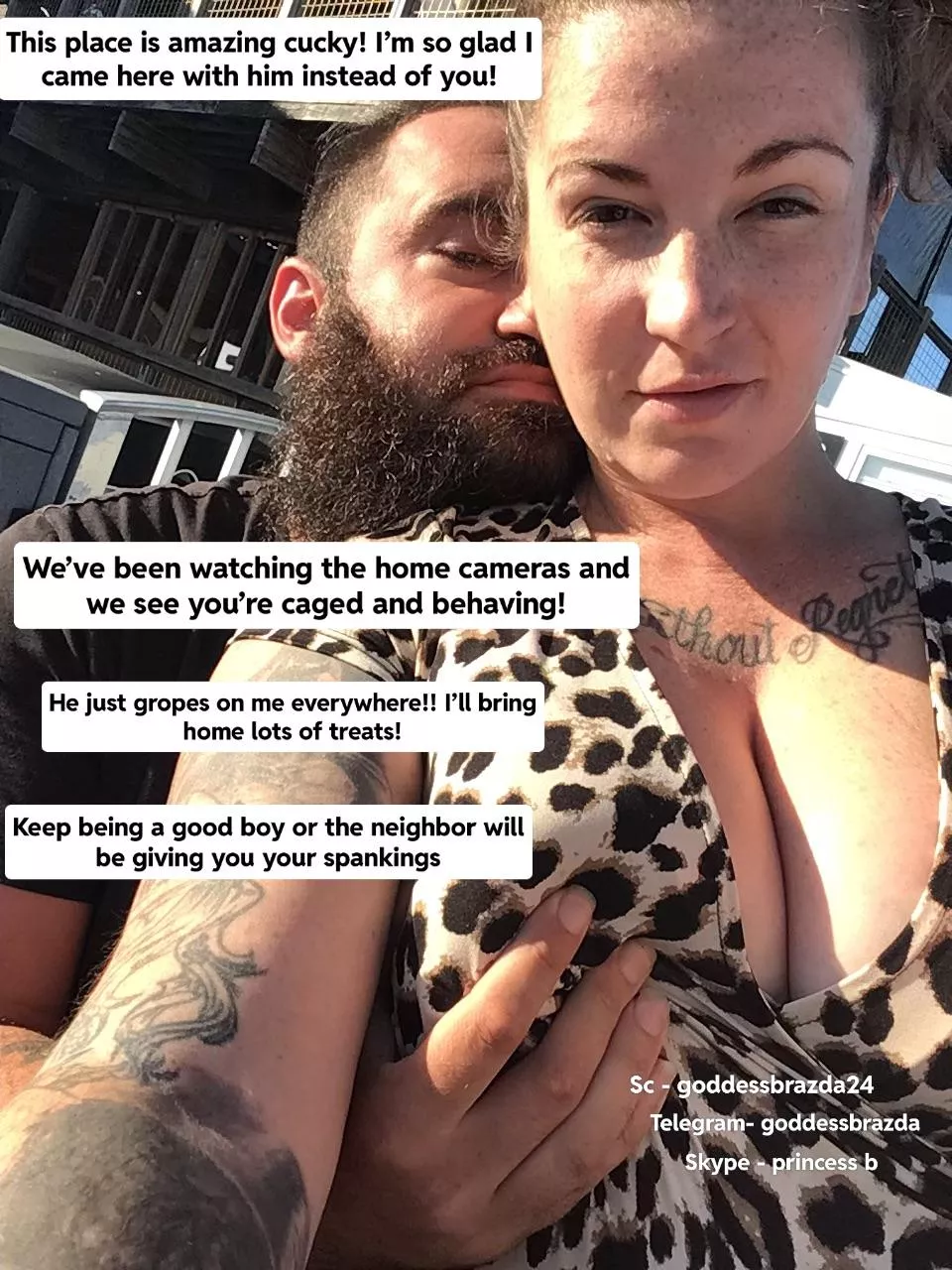 Sorry cucky this titty Tuesday I’m away with my bull