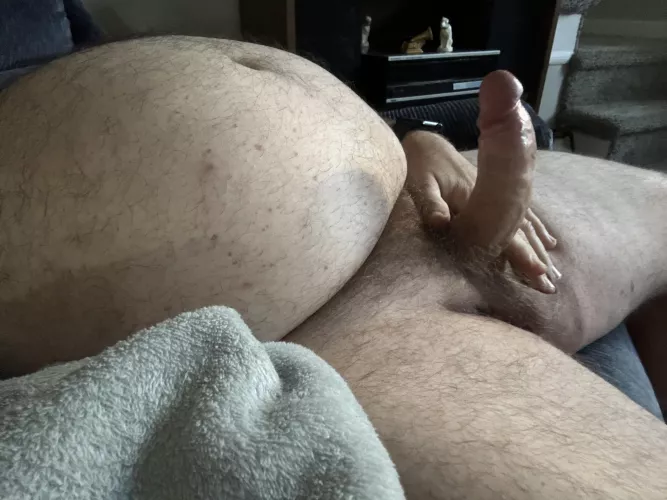 Belly pushed out all the way. Take a rest.