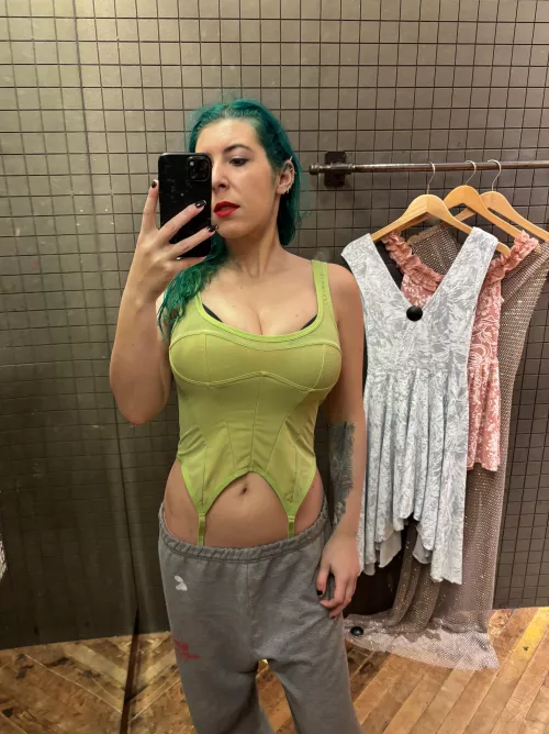 Busty in the changing room