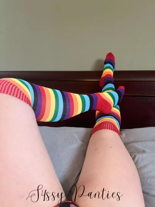 Do these stripes make my feet look delicious? [Selling][usa] See pinned posts for info and drawers, then dm to get yours! Thigh highs start at $30