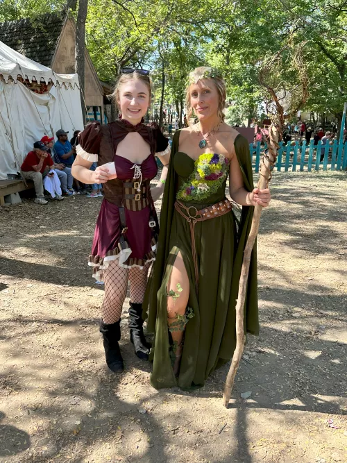 Forrest elf with me (on the left) - the maiden of the woods