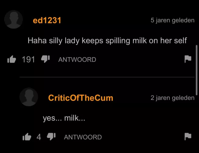 Funny milk lady