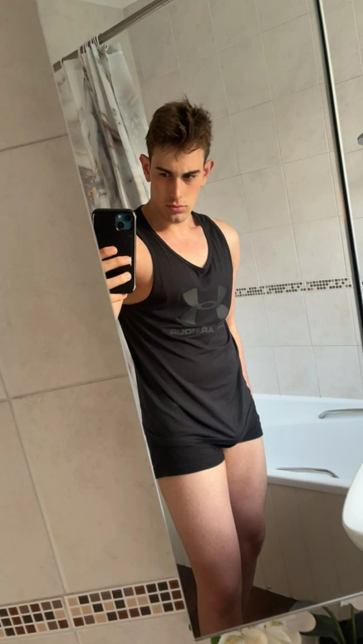 I walk around the house with nothing below, just underwear 😇