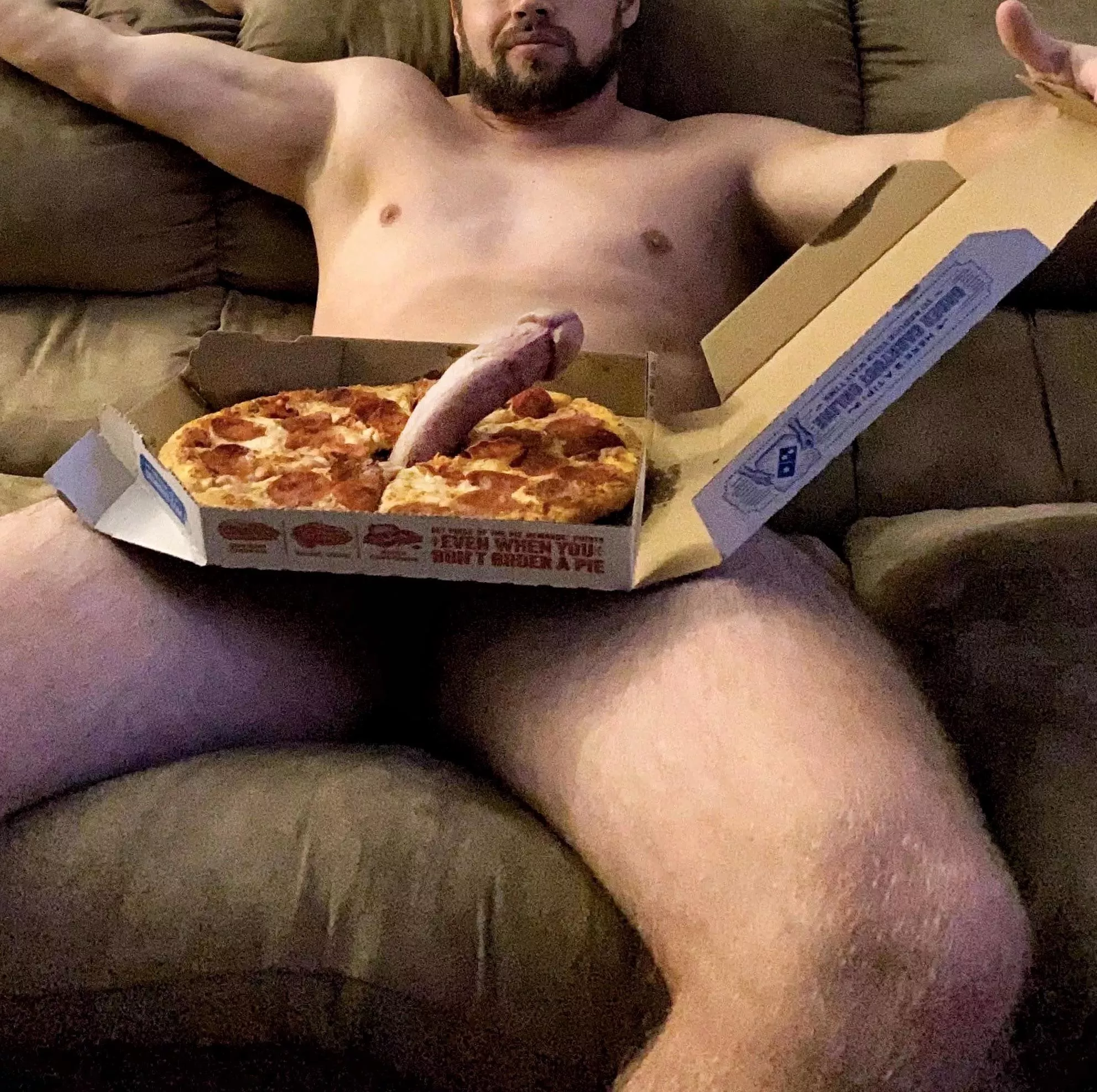 *knock…knock* Did someone order the pizza with extra sausage?? 😏