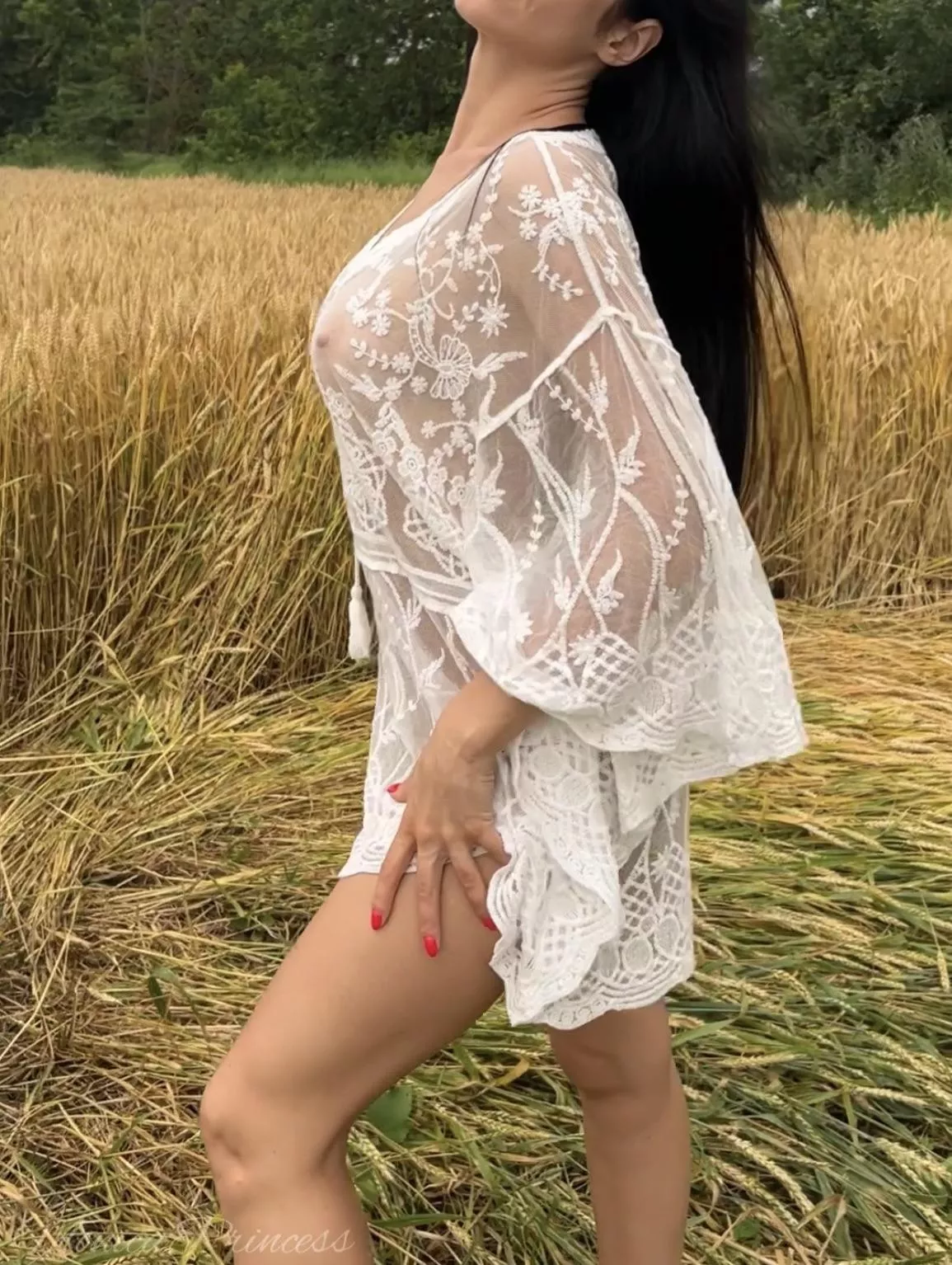 My delicate breasts are perfectly visible to passing cars