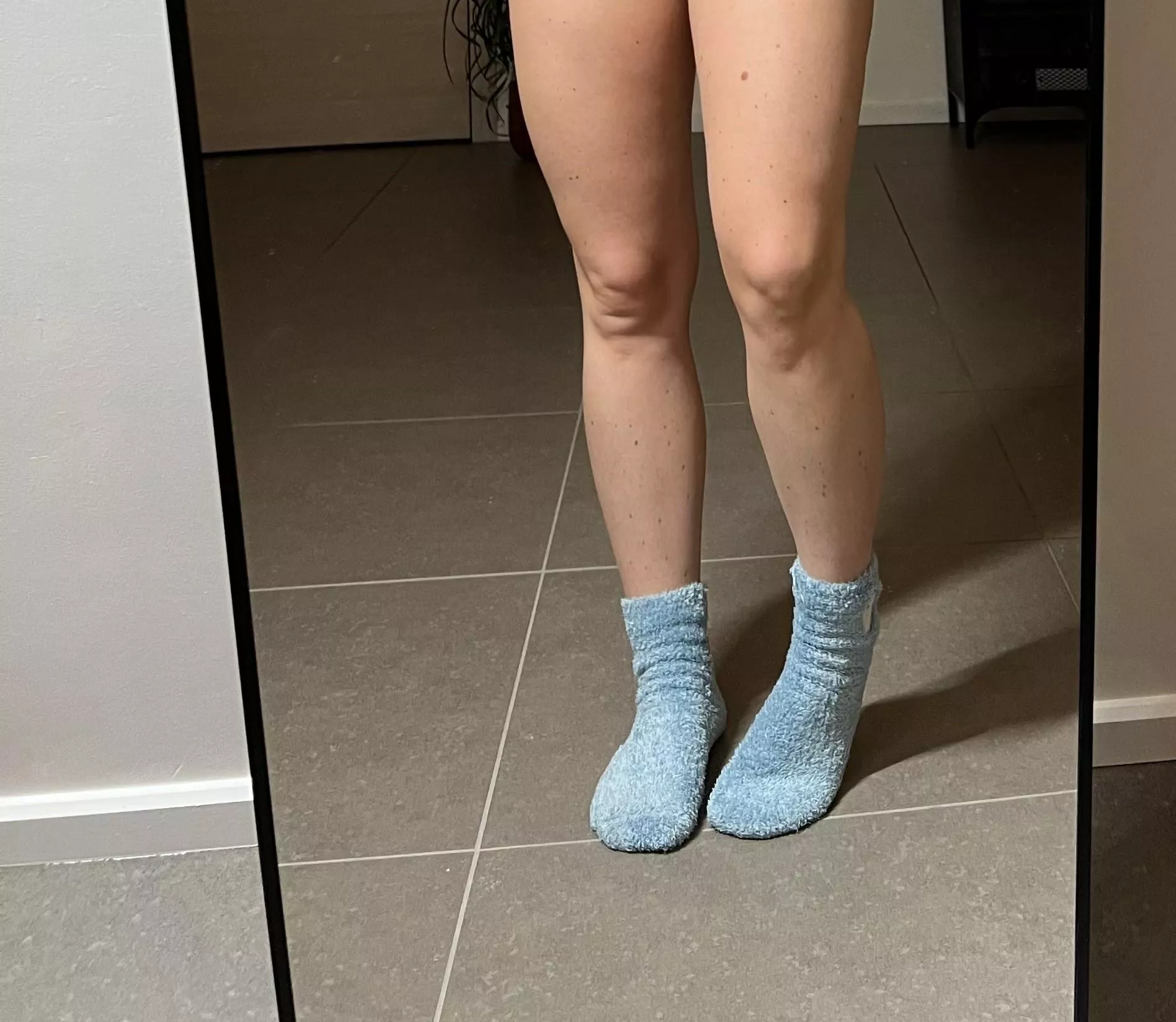 Someone said blue socks is stylish?