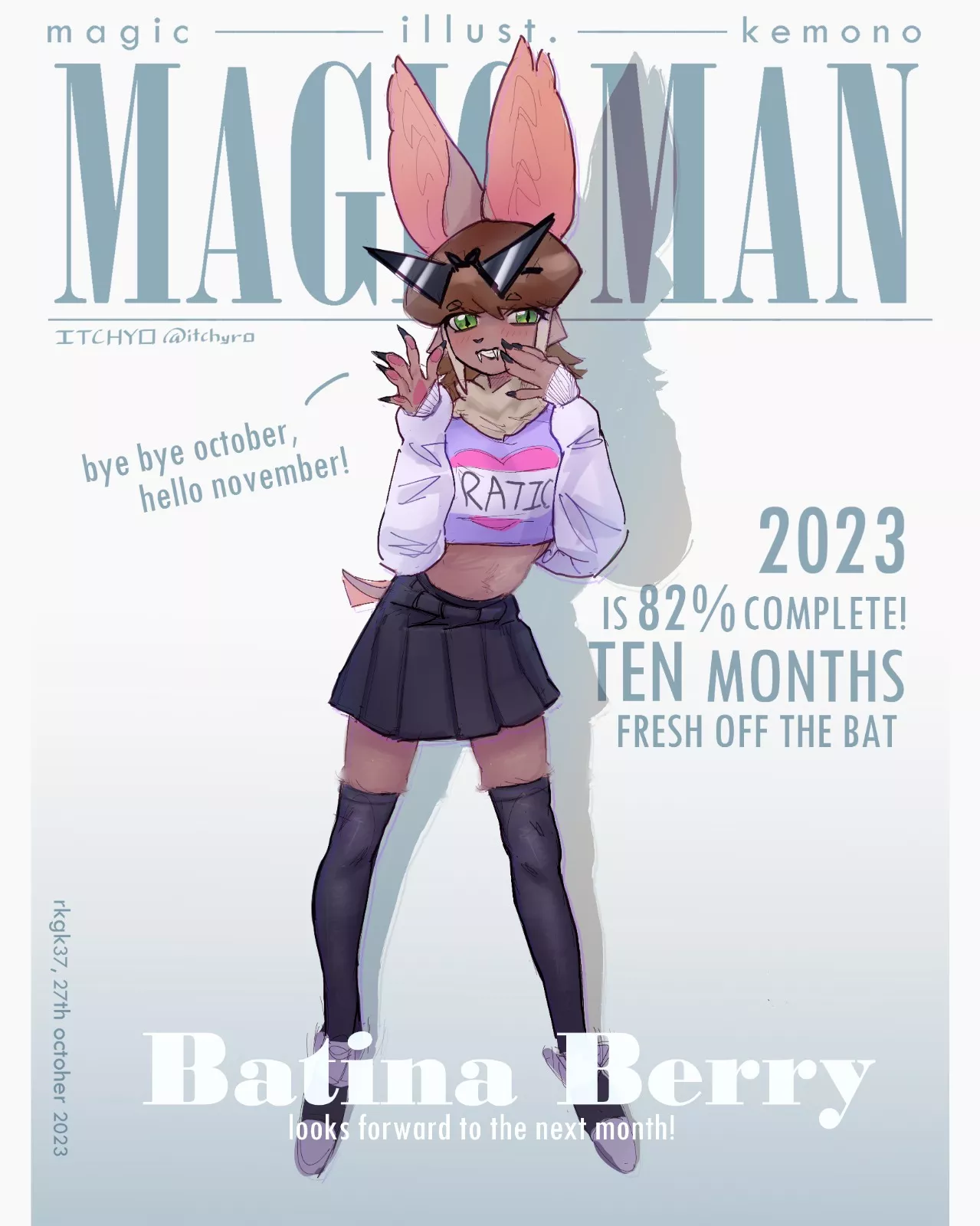 Batina says goodbye to October! (art by me)
