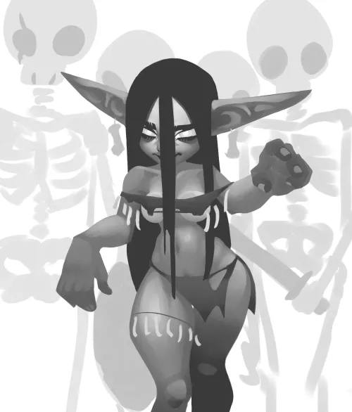 Goblin Necromancer, by fillyphil