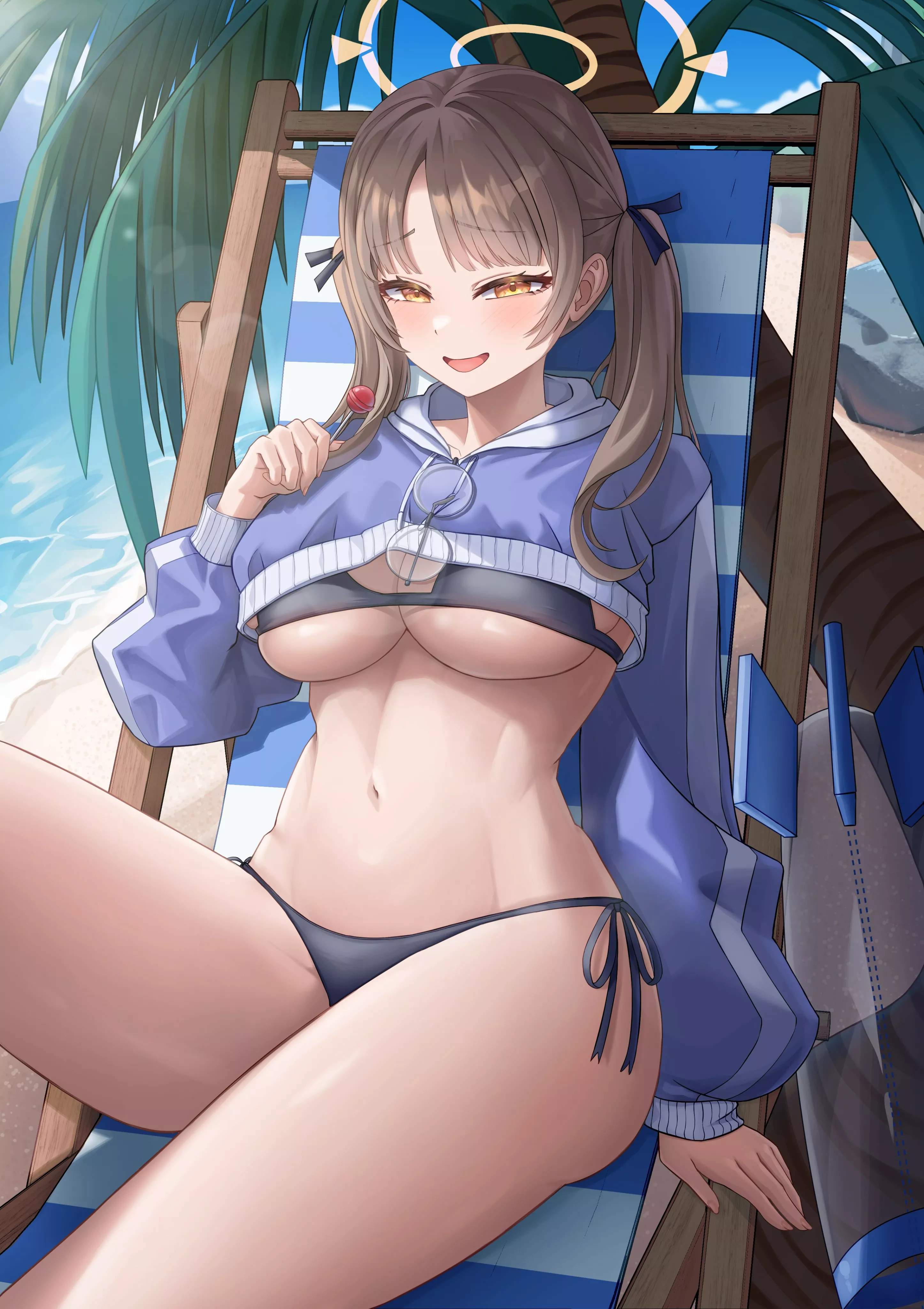 Moe at the beach