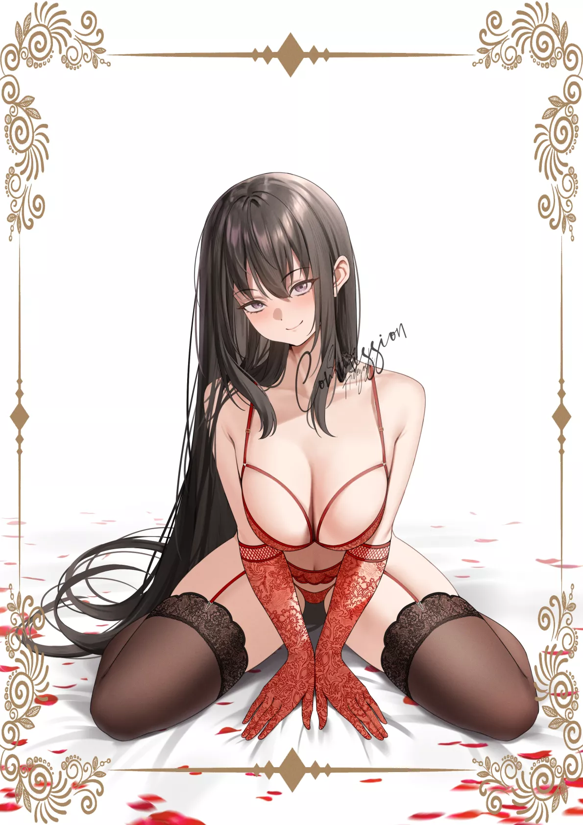 Red Lace & Gloves [Artist's Original]