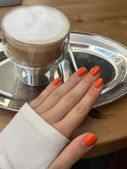 cup of coffee and worshipping my nails