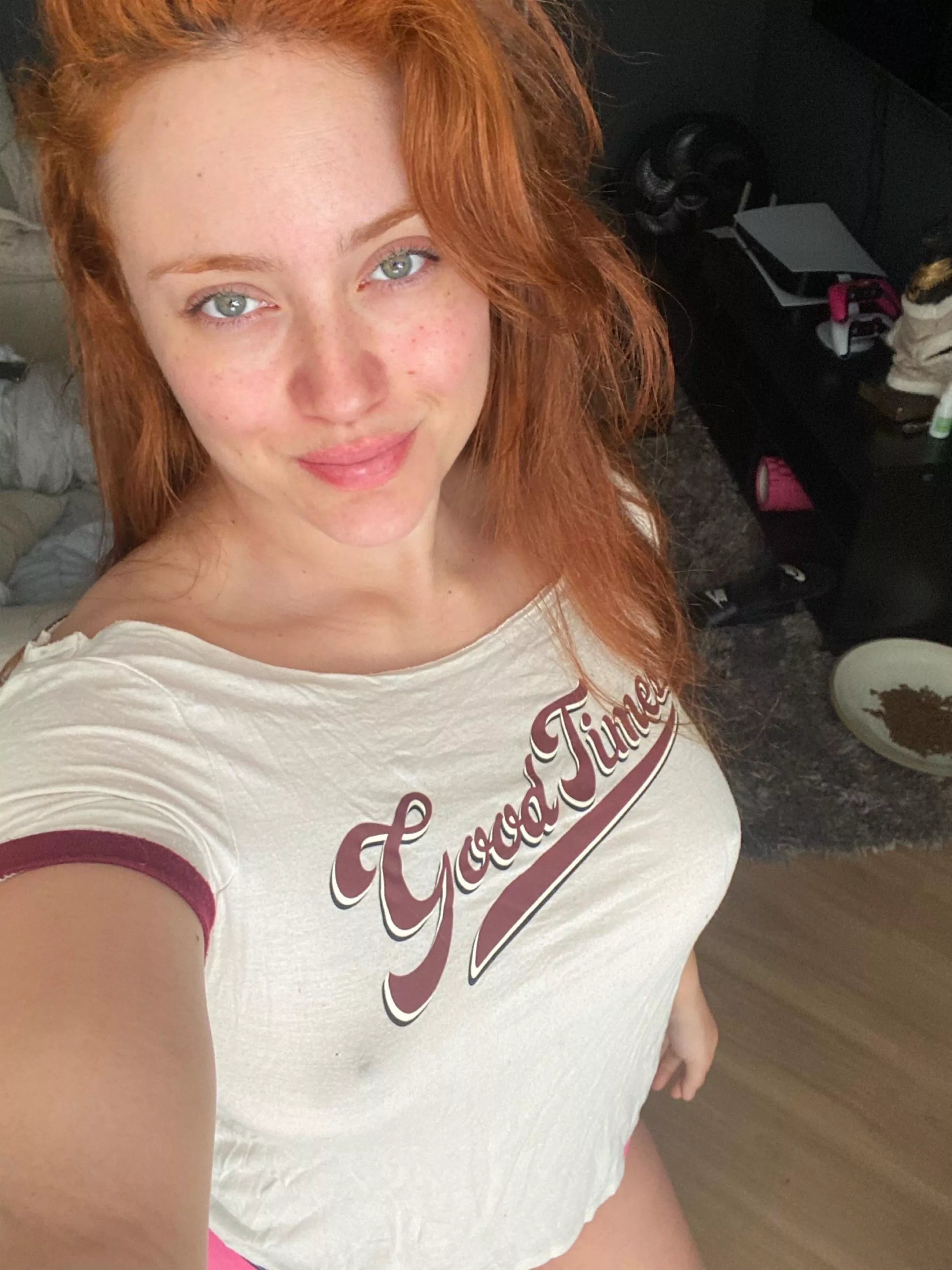 Do u wanna see the freckles under this shirt?