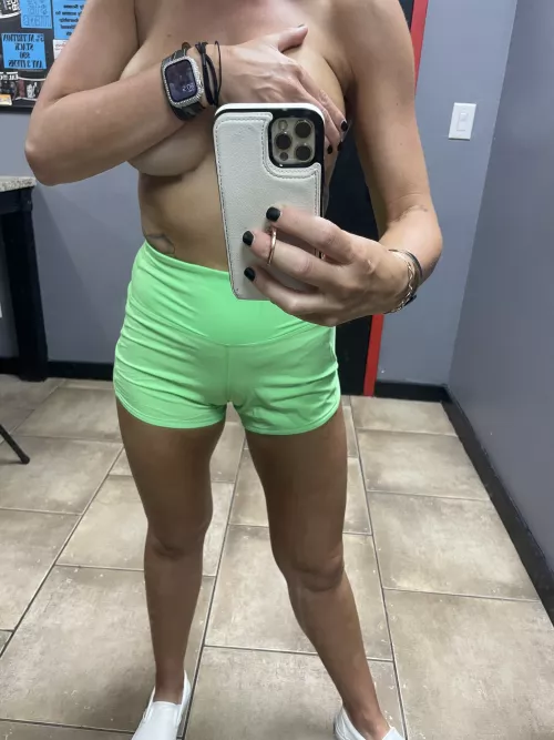 I probably shouldn’t have worn these shorts, but that’s what a naughty wife does.