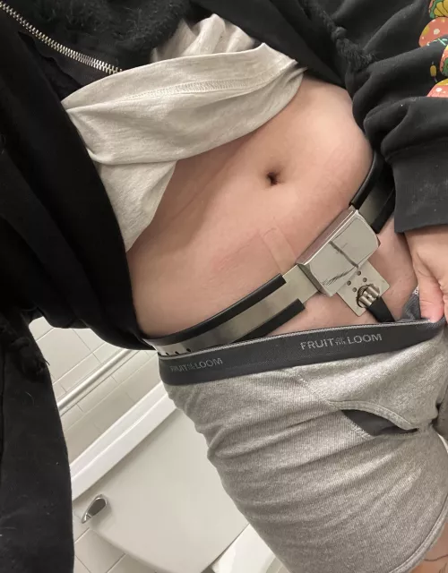 It feels so naughty to be belted in public