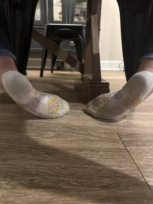 Spent the day at target. You can see my toe imprints.