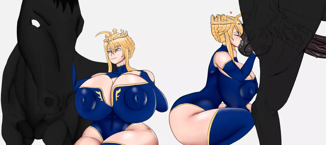 Artoria is going to have fun with her favorite stud (Nakaze005)