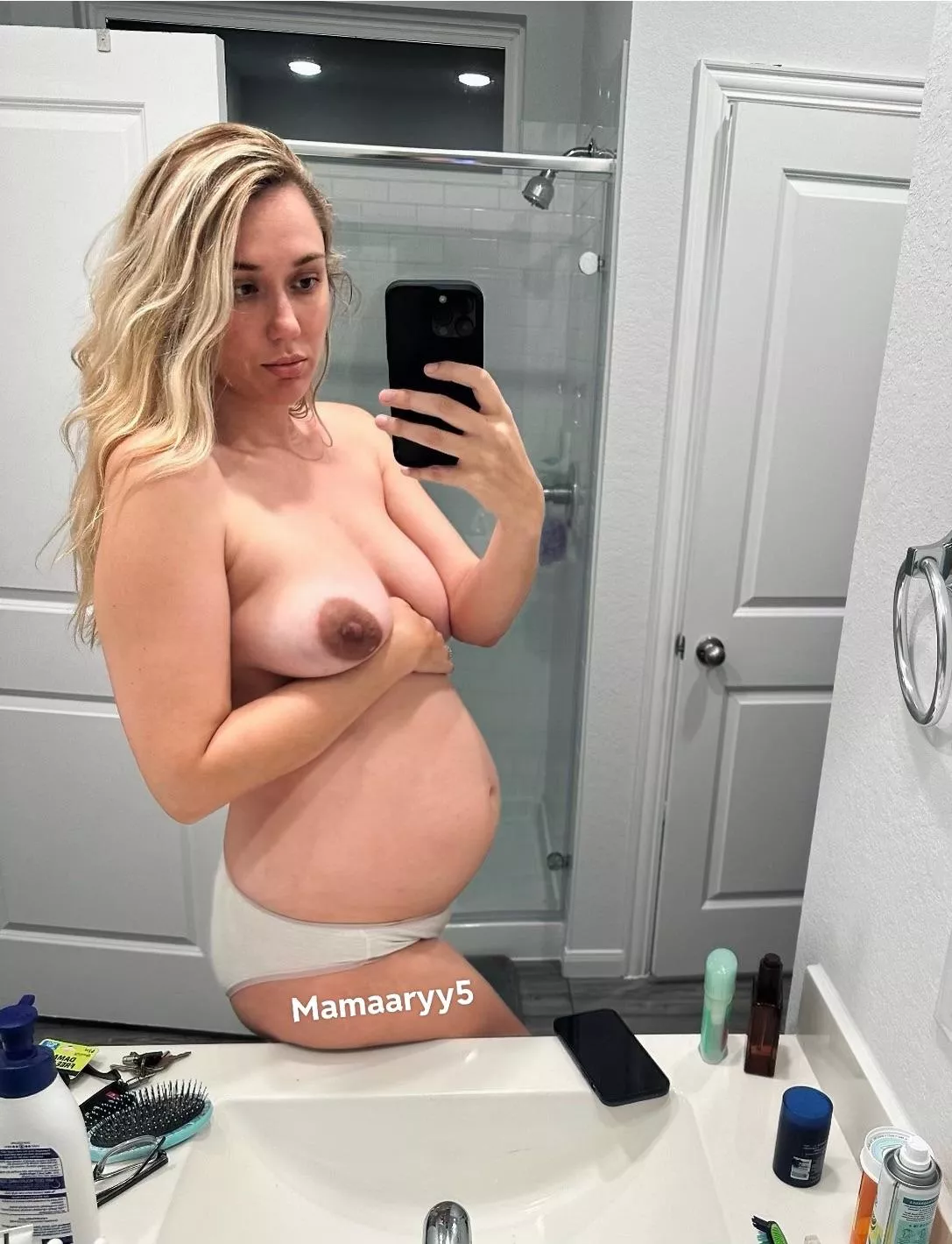 Blonde horny and pregnant!