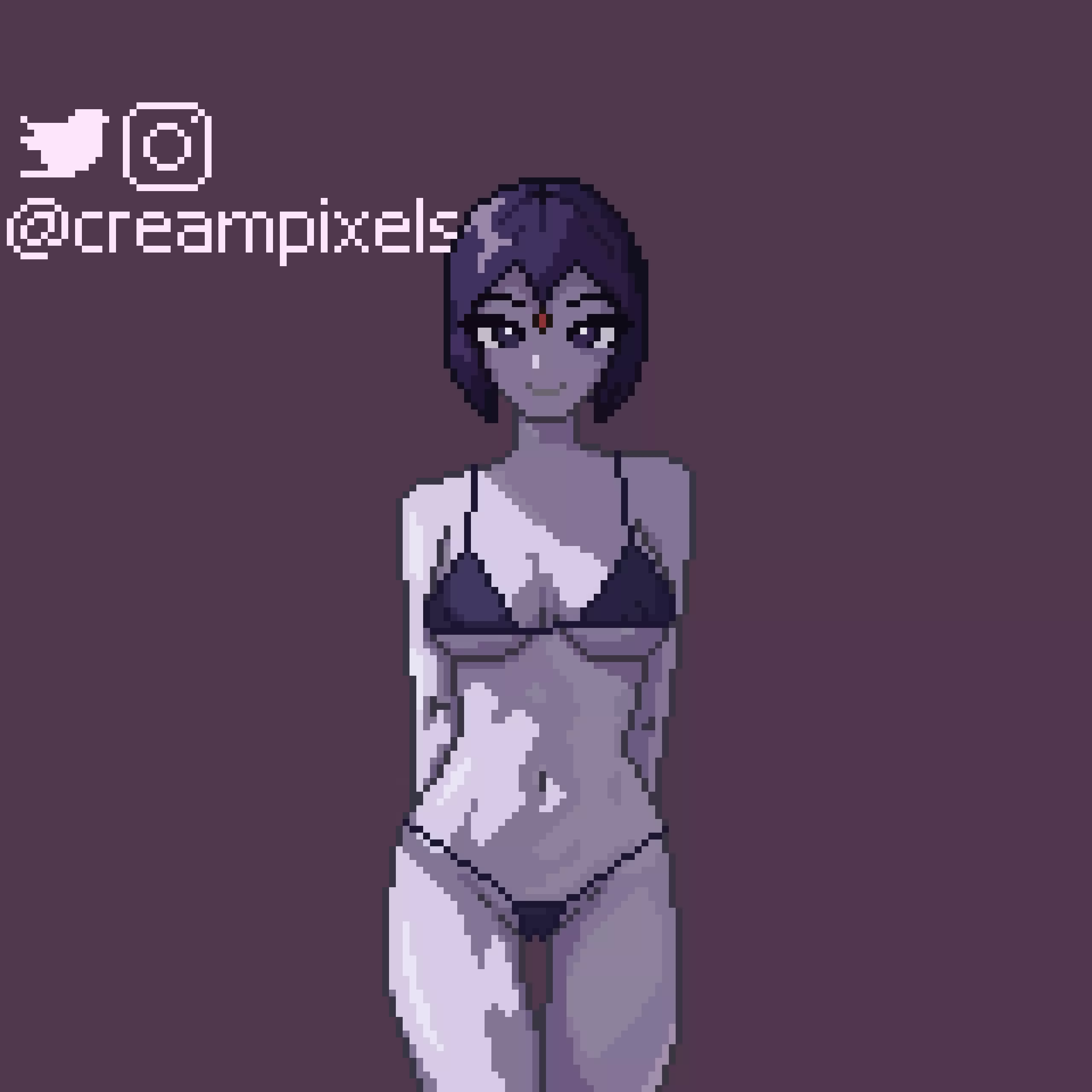 Raven in hot pixels (cream_pixels)