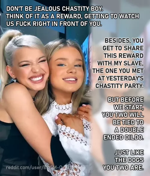 She fucks her friend while you and her slave watch – Day 28 | 30 Days Of Chastity (Locktober) [roommate] [Model: Zolotova]