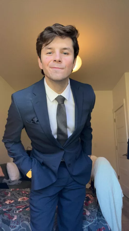 Suiting up for interviews ☺️ how’s everyone doing ?