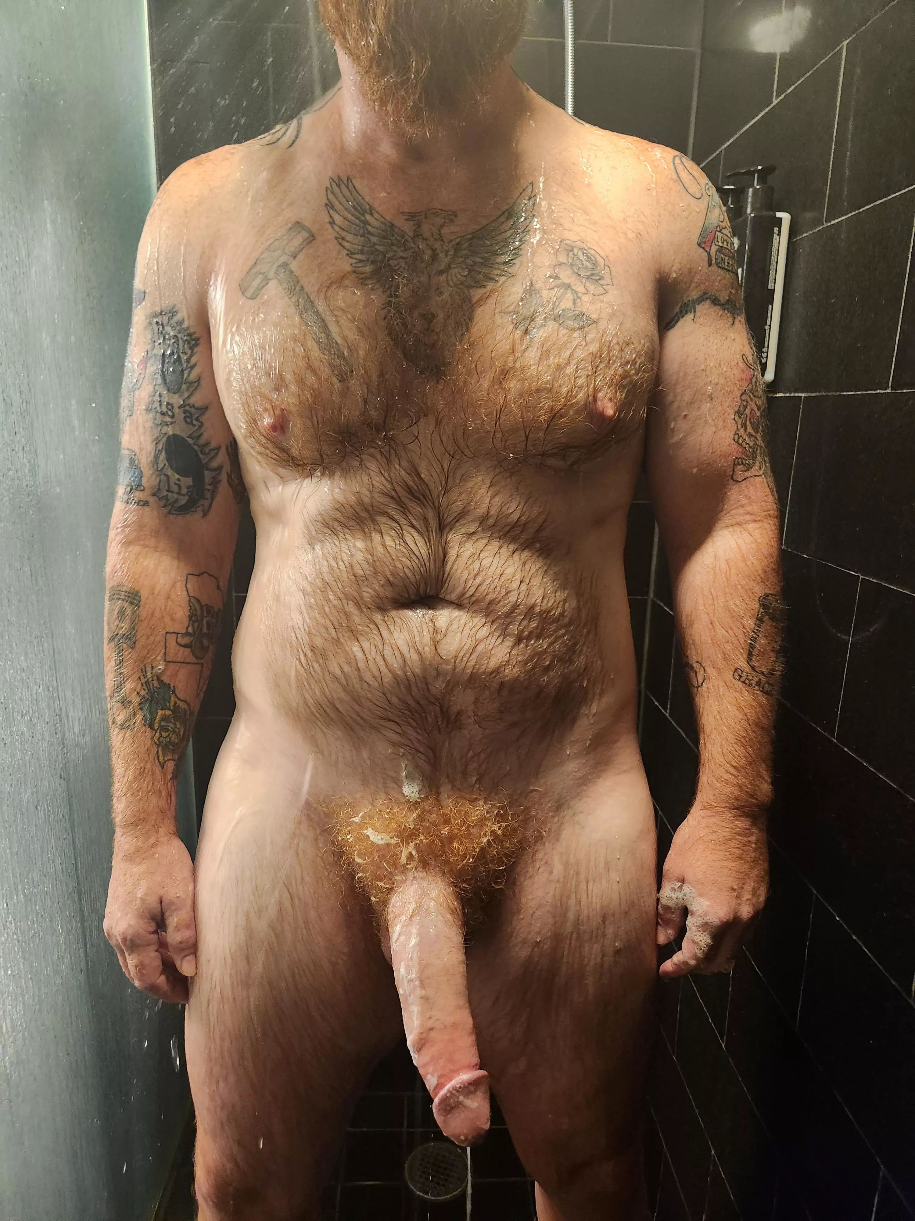 Wanna shower with your big dick Goth boyfriend?