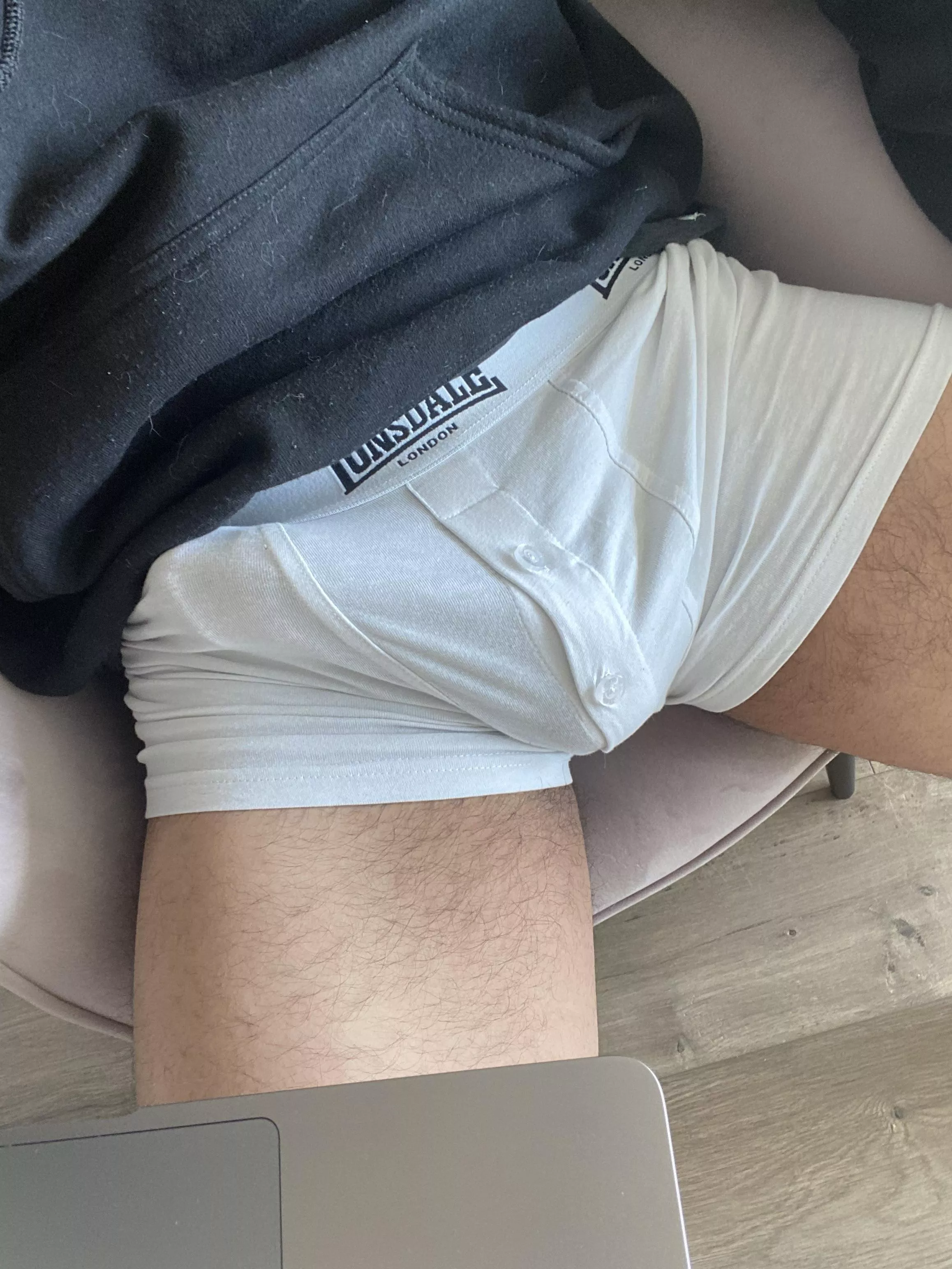Got hard during a Zoom call and had to pull my pants down