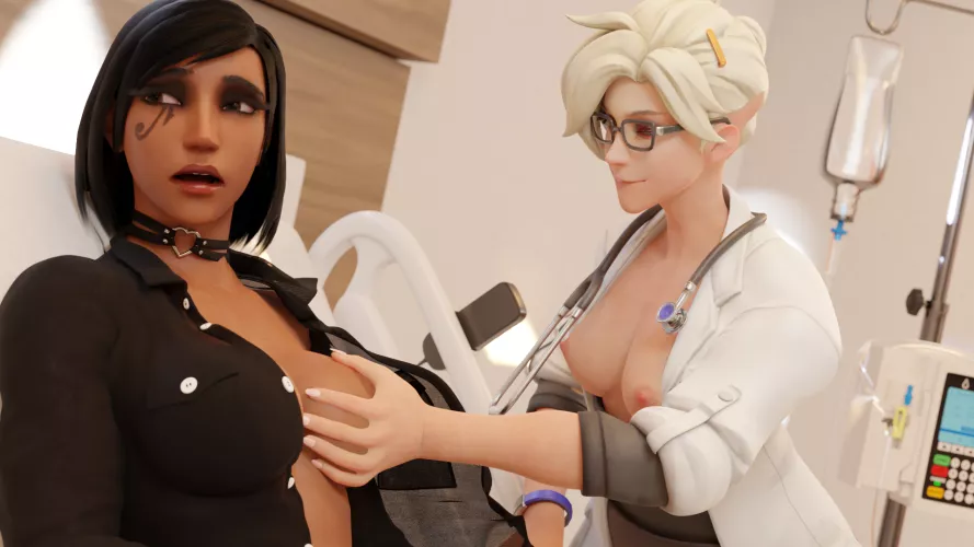Mercy inspects pharah