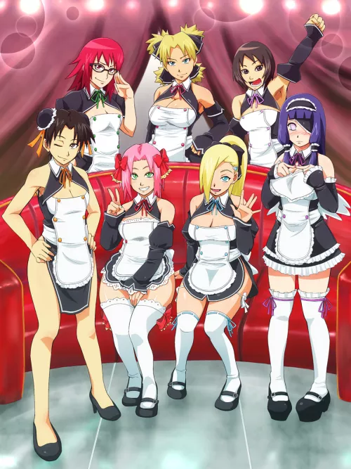 Naruto Girls in Maid outfits (Sunahara Wataru)