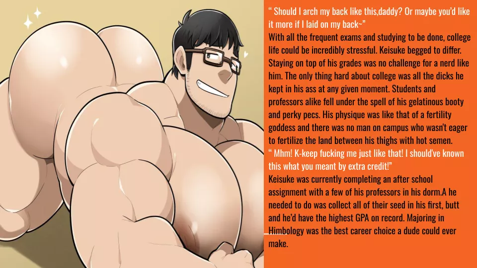 Nerdy Himbo Caption story [ Art by Takezamurai, text by me]