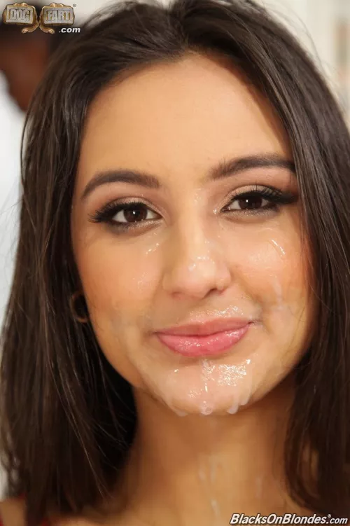 She looks even hotter covered in cum