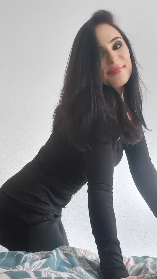 All black today,but I'm still super pink on the inside