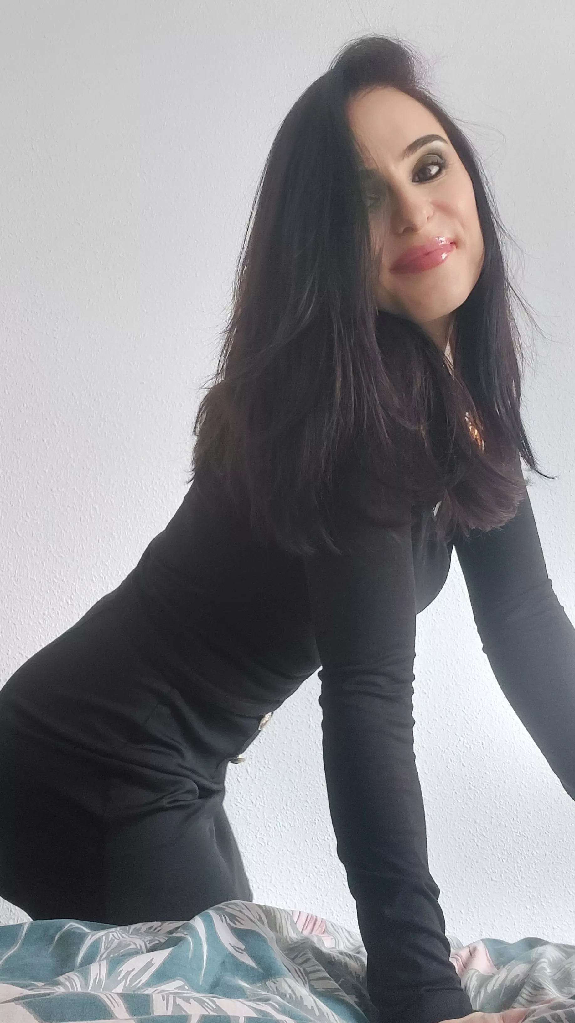 All black today,but I'm still super pink on the inside