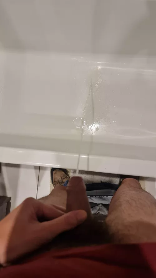 Can't be bothered to aim for the toilet.