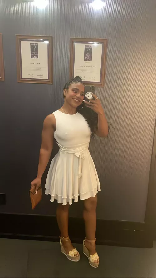 I love the way this dress falls over my hips