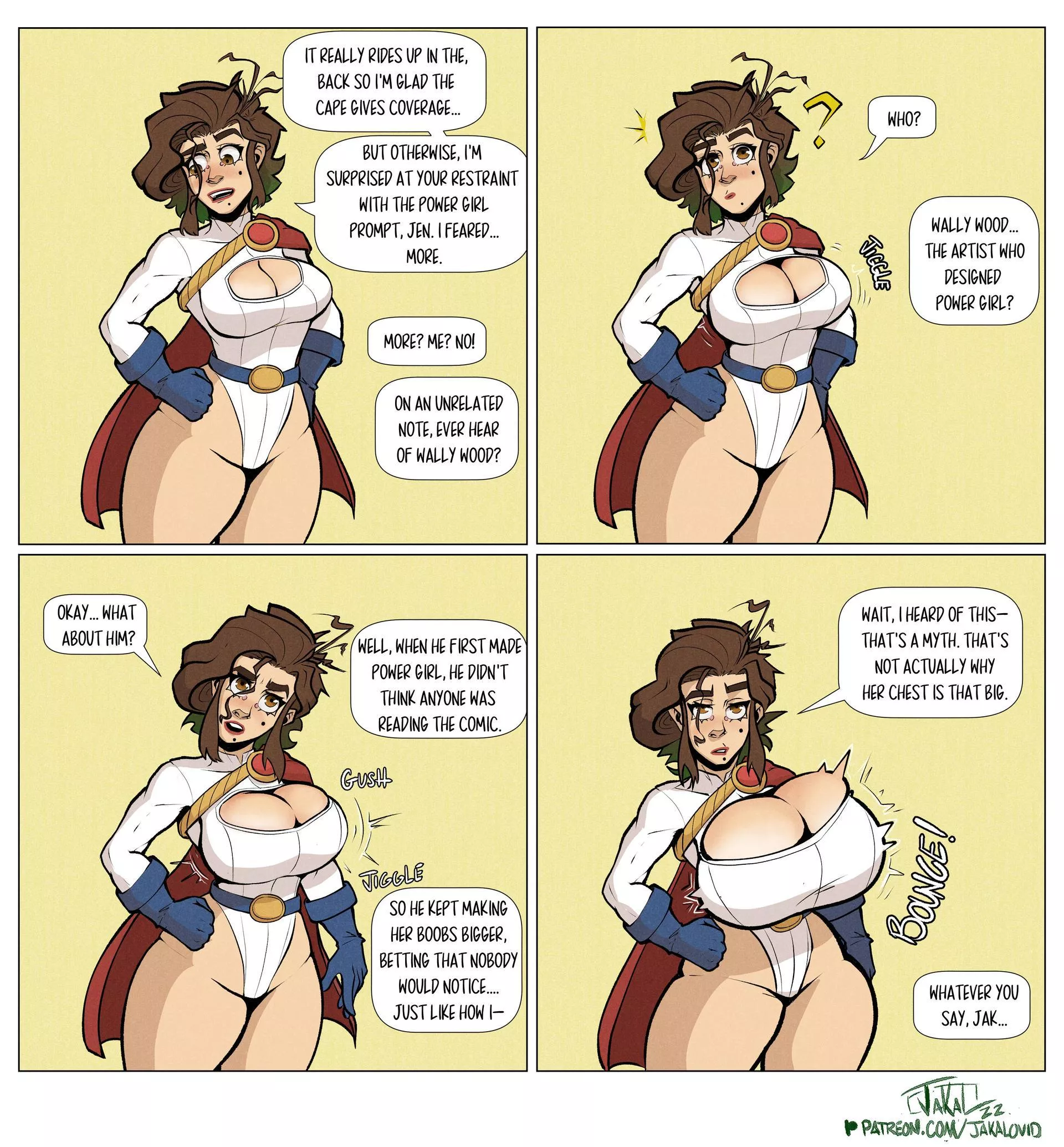 PowerGirl GOD >>> SuperGirl ZZZZZ. You could say that BE is also a power or hers ;3 (by: JackalOvid)