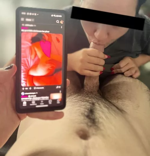 Scrolling gwcouples leads to his cock in my mouth [mf]