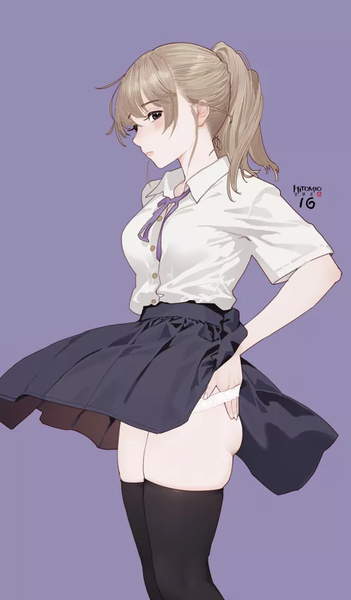 Taking off her panties