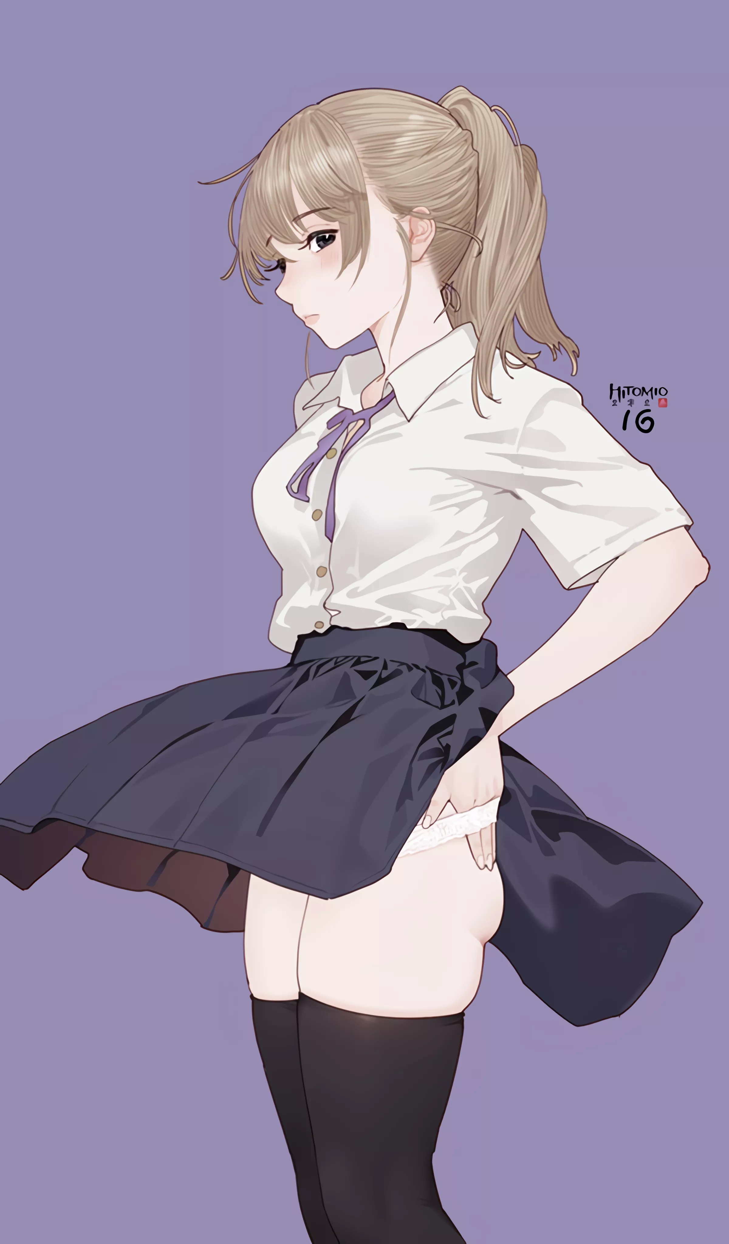 Taking off her panties